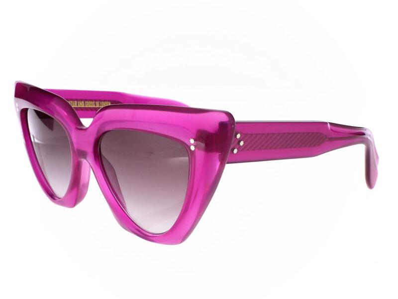 Cutler and Gross Colour Studio 1407-A9 Sun Cat-Eye Sunglasses-Fuchsia - Rückansicht