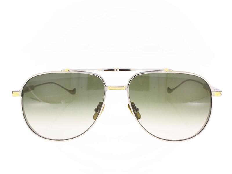 Cutler and Gross 1423 Sloane Aviator Sunglasses Silver/Gold Limited 272/350