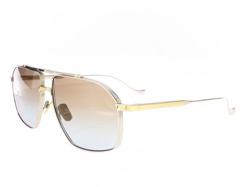 Cutler and Gross Kensington 1424 Aviator Sunglasses Silver/Gold Limited 216/350 - Rückansicht
