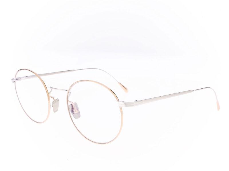 Cutler and Gross Aurum 0001 04 Panto optical glasses Rose Gold 18K + Rhodium 18K - Rückansicht