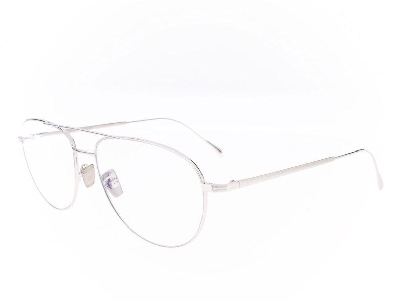 Cutler and Gross Aurum 0002 01 Aviator optical glasses White Gold Rhodium 18K - Rückansicht