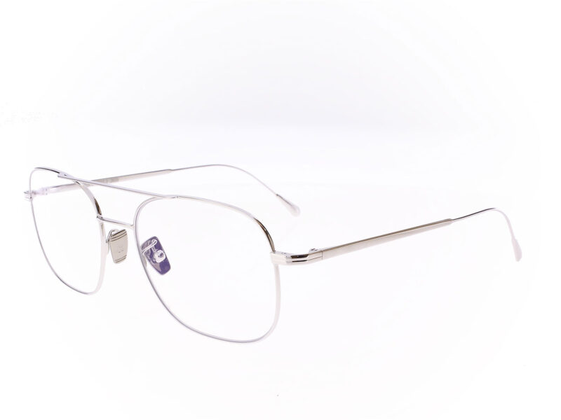 Cutler and Gross Aurum 0003 01 Aviator optical glasses White Gold Rhodium 18K - Rückansicht