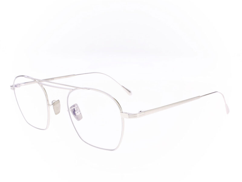 Cutler and Gross Aurum 0004 01 Aviator optical glasses White Gold Rhodium 18K - Rückansicht