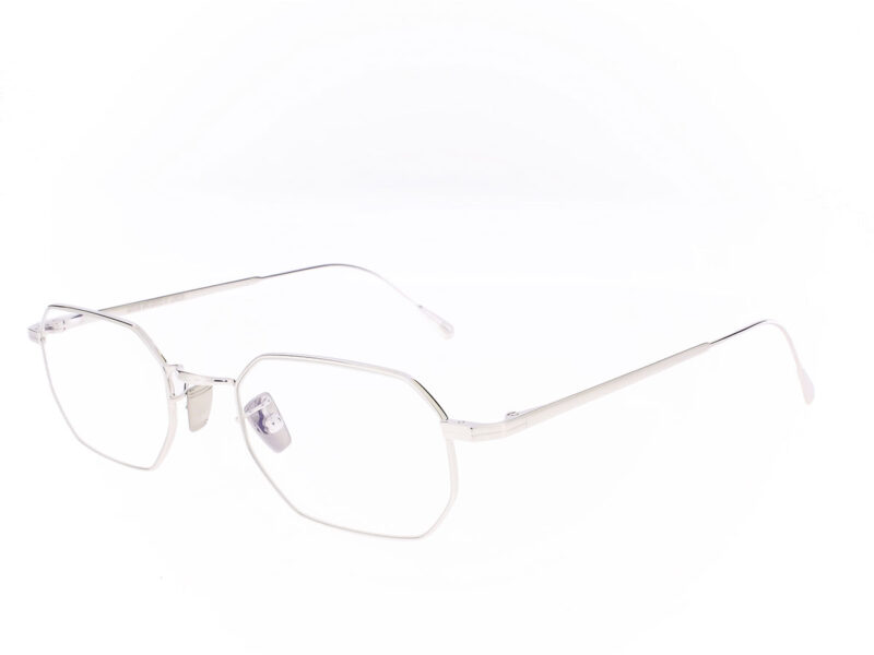 Cutler and Gross Aurum 0005 01 Square optical glasses White Gold Rhodium 18K - Rückansicht