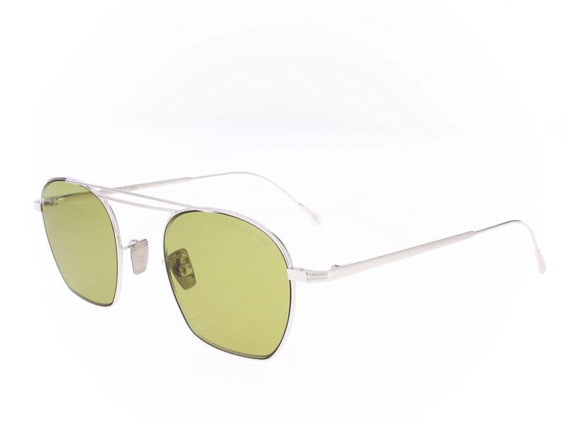 Cutler and Gross Aurum 0004 01 Panto abstract sunglasses White Gold Rhodium 18K - Rückansicht