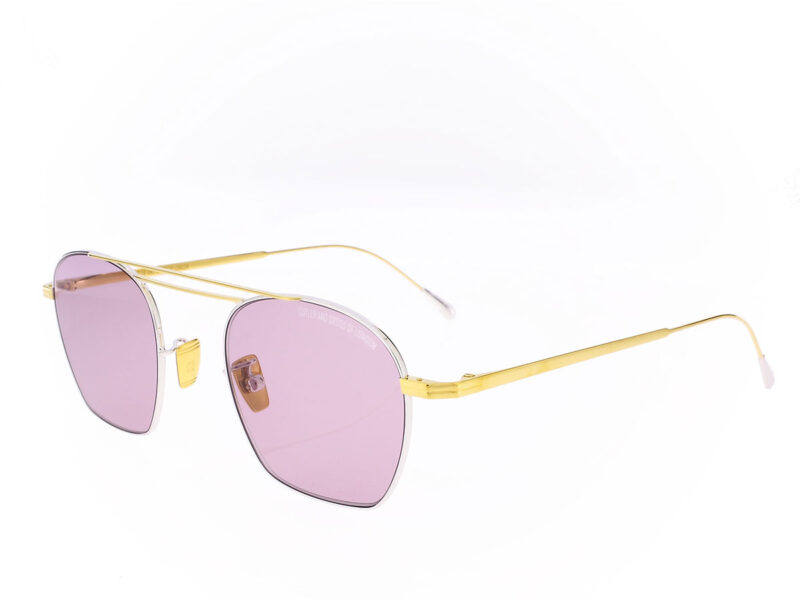 Cutler and Gross Aurum 0004 03 Panto abstract sunglasses Gold 18K - Rückansicht