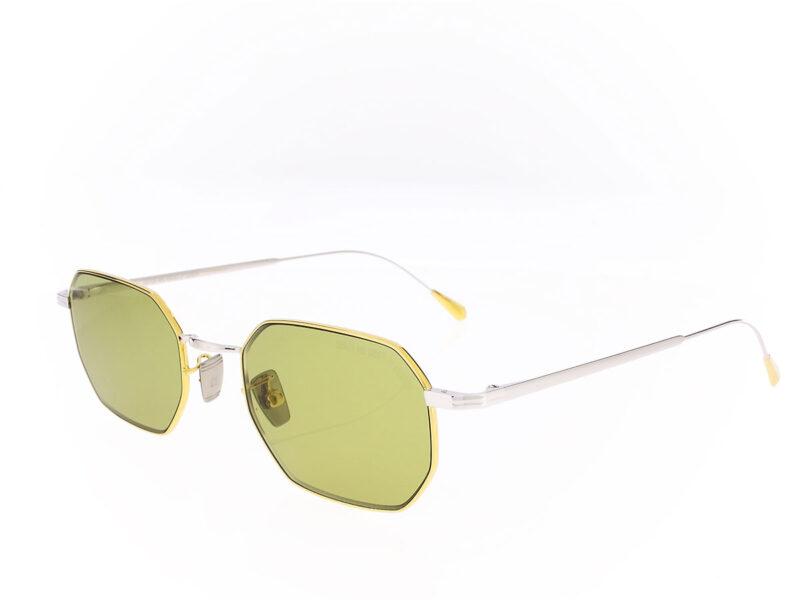 Cutler and Gross Aurum 0005 04 Square sunglasses Yellow Gold 24K + Rhodium 18K - Rückansicht