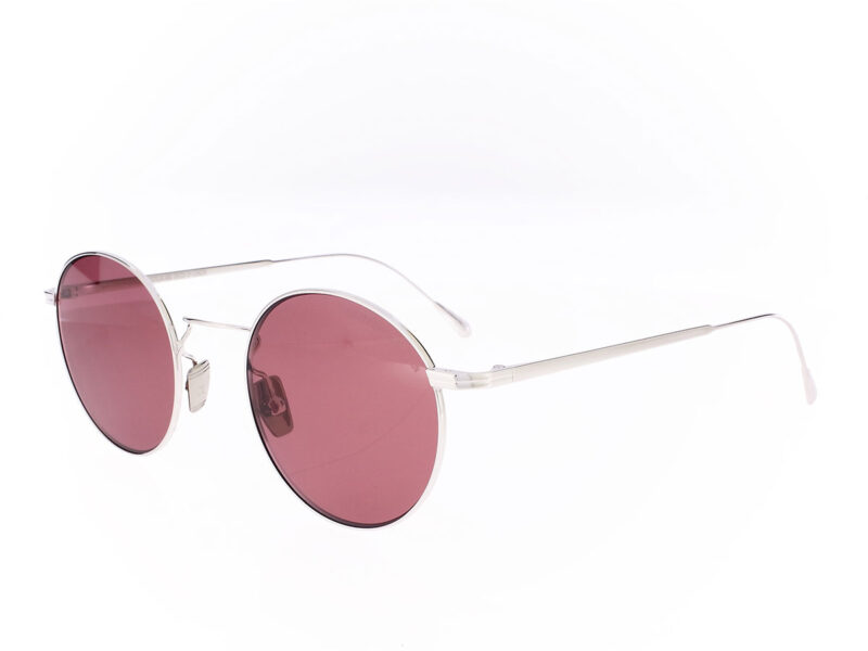 Cutler and Gross Aurum 0001 01 Panto sunglasses White Gold Rhodium 18K - Rückansicht