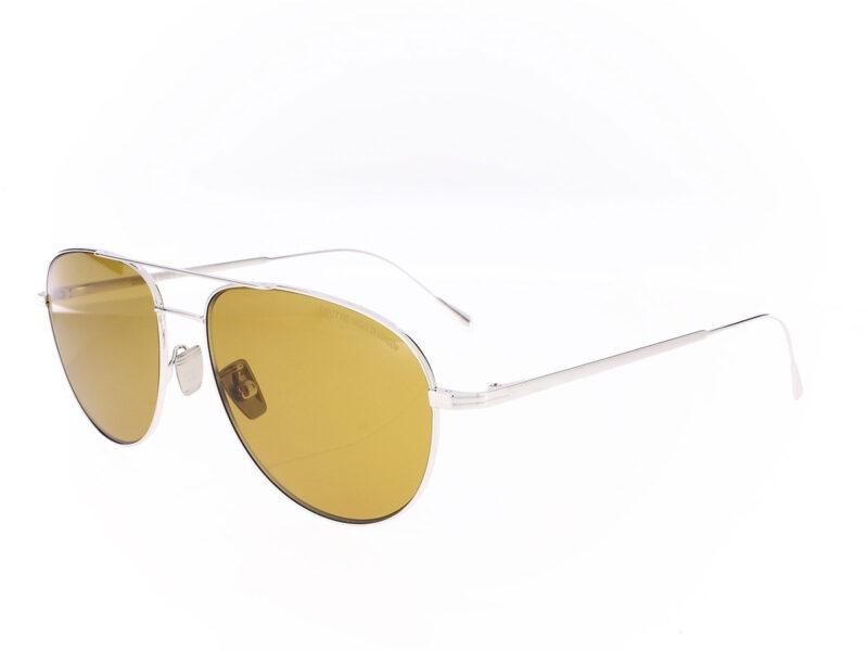 Cutler and Gross Aurum 0002 01 Aviator sunglasses White Gold Rhodium 18K - Rückansicht