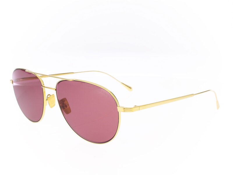 Cutler and Gross Aurum 0002 03 Aviator sunglasses Gold 18K - Rückansicht