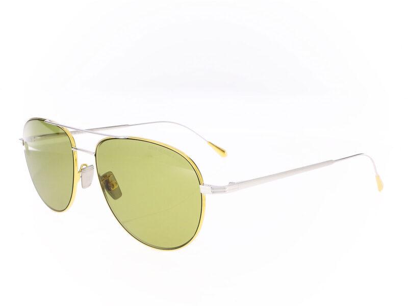 Cutler and Gross Aurum 0002 04 Aviator sunglasses Yellow Gold 24K Rhodium 18K - Rückansicht