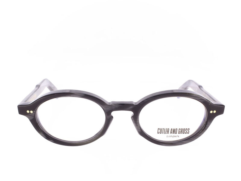 Cutler and Gross GR13 Oval Rx Black Horn
