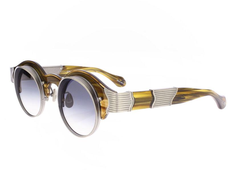 Matsuda 10605H Antique Silver Blue Gradient - Rückansicht