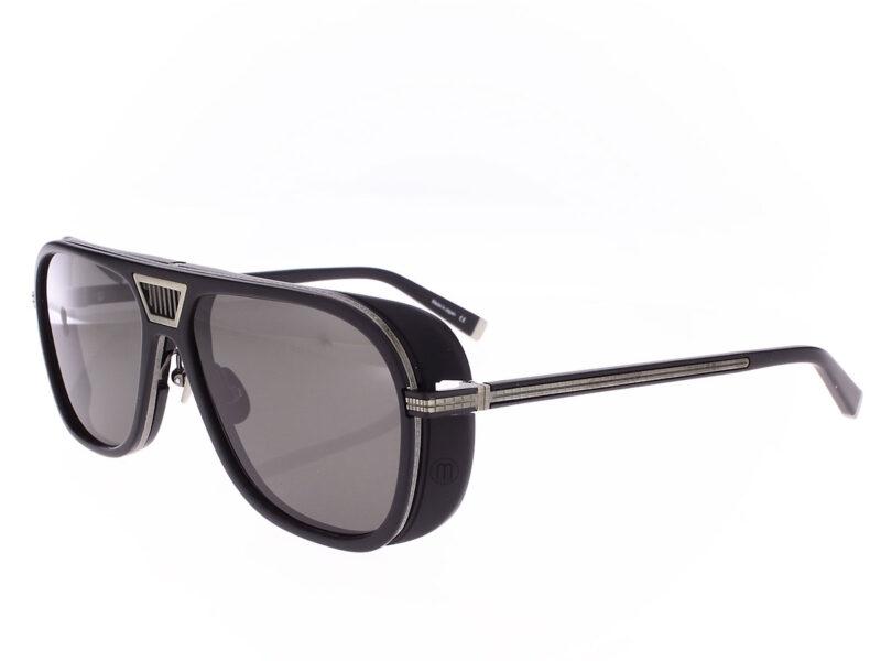 Matsuda M3023 Antique Silver Matte Black Grey - Rückansicht