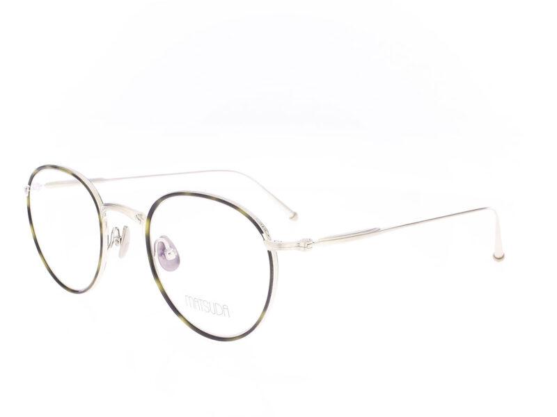 Matsuda M3085-i Brushed Silver Khaki Tortoise - Rückansicht