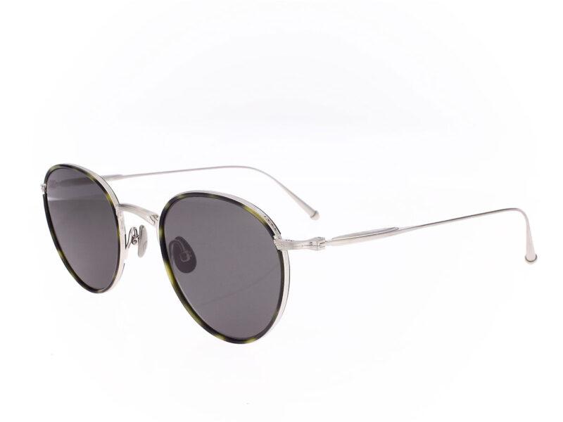Matsuda M3085 Brushed Silver Khaki Tortoise - Rückansicht