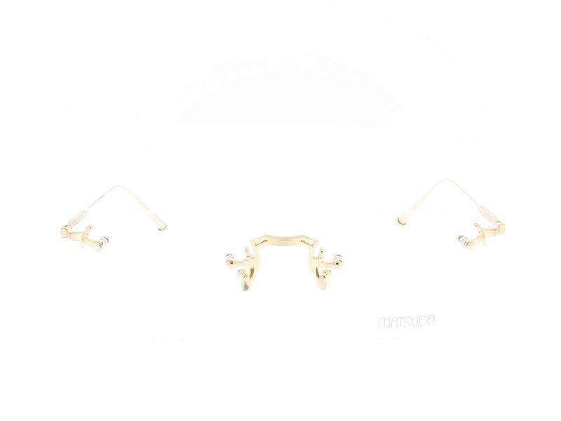 Matsuda M5006 Brushed Gold Geometric