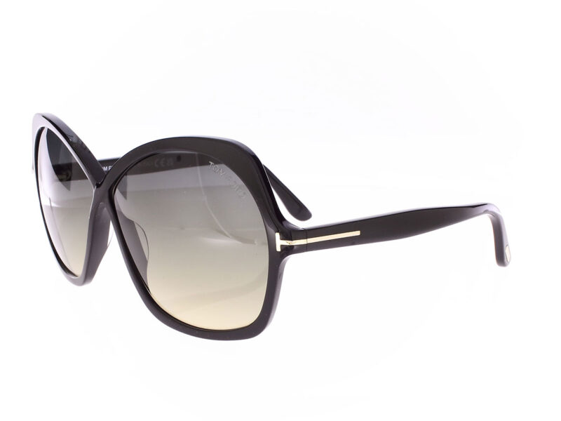 Tom Ford Rosemin glänzend schwarz FT1013 01B - Rückansicht