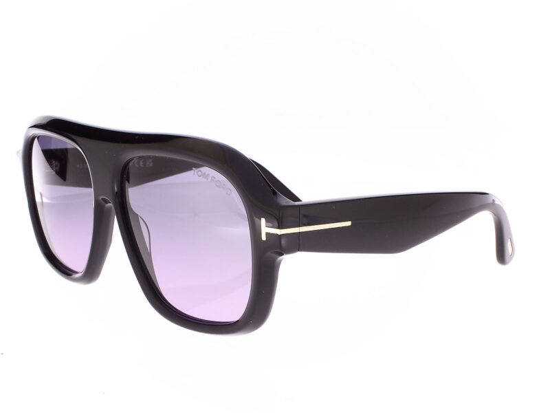 Tom Ford Rhonda glänzend schwarz FT1324 01B - Rückansicht