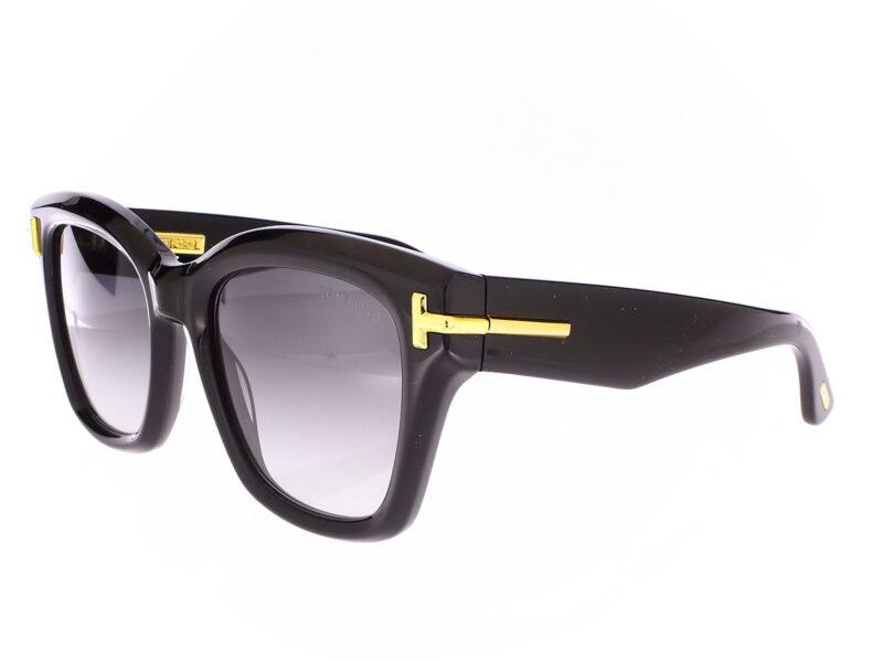 Tom Ford glänzend schwarz FT1329 01B Icon Collection - Rückansicht